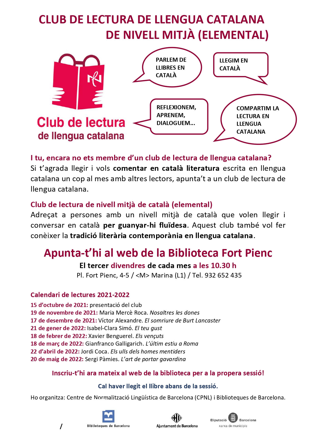 Club de lectura elemental oct 21